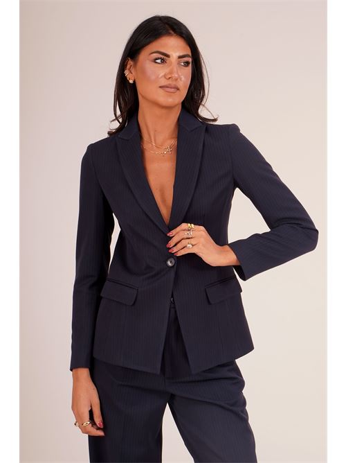 Giacca gessata elmas phil | 040662BLU